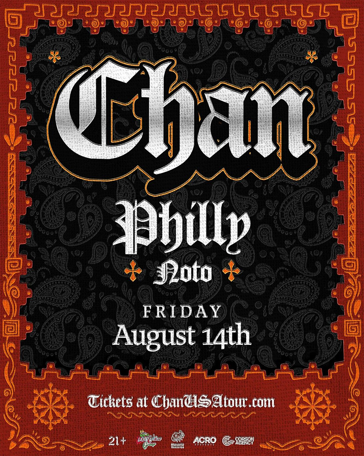 CHAN: USA Tour @ Noto Philly August 14