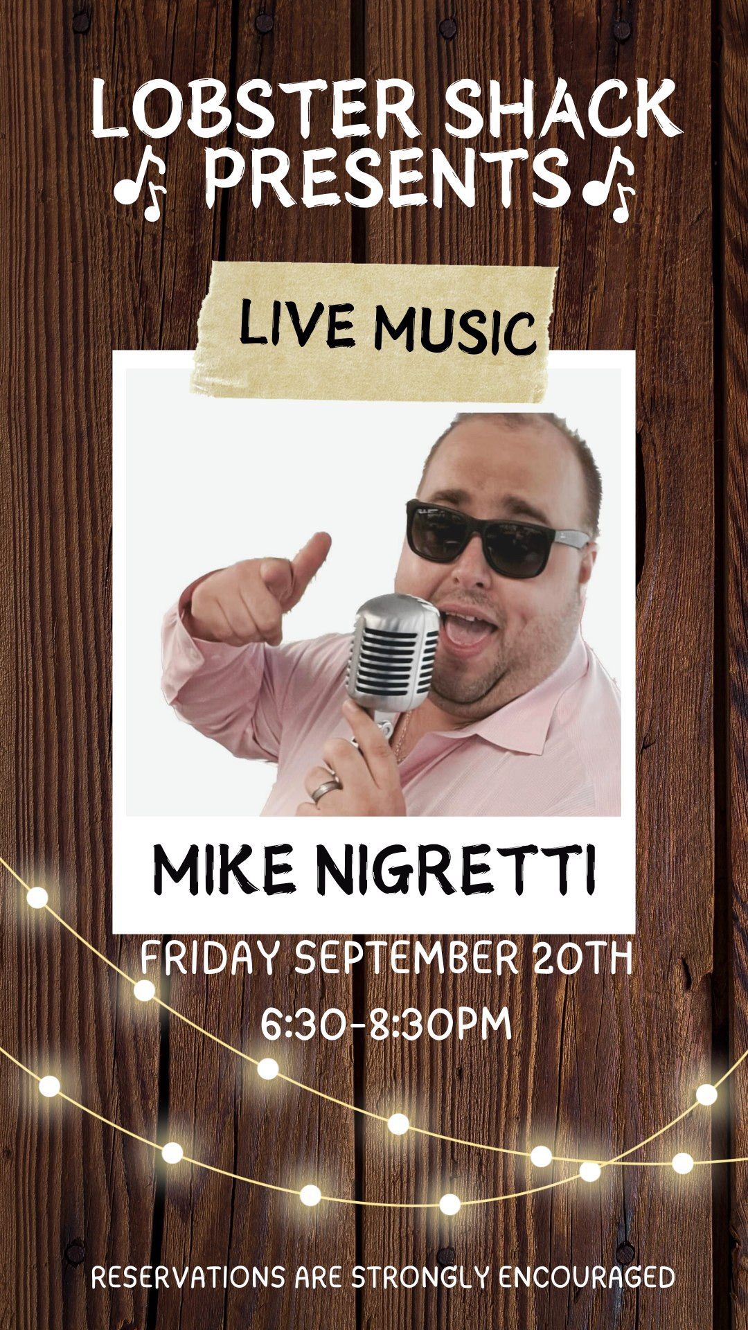 Live Music by Mike Nigretti