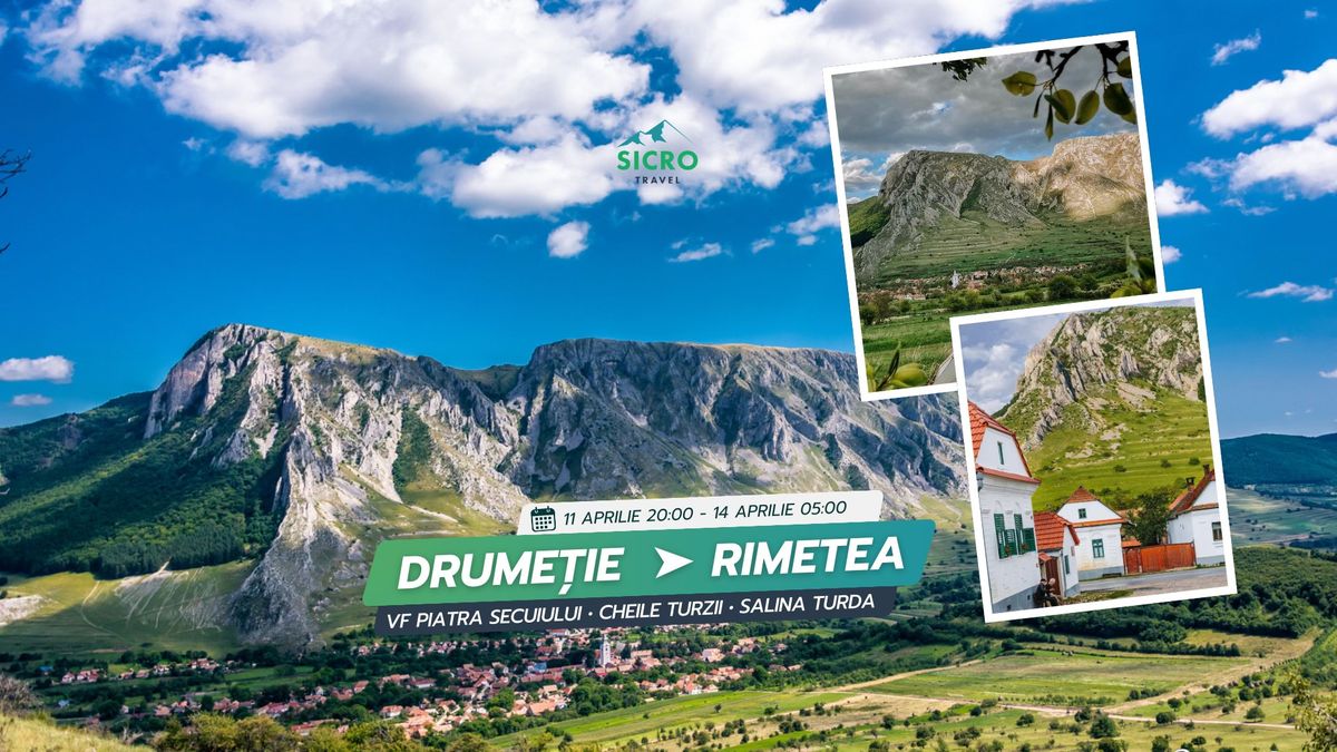 Drume\u021bie  \u27a4 Rimetea \u2022 V\u00e2rful Piatra Secuiului \u2022 Cheile Turzii \u2022 Salina Turda