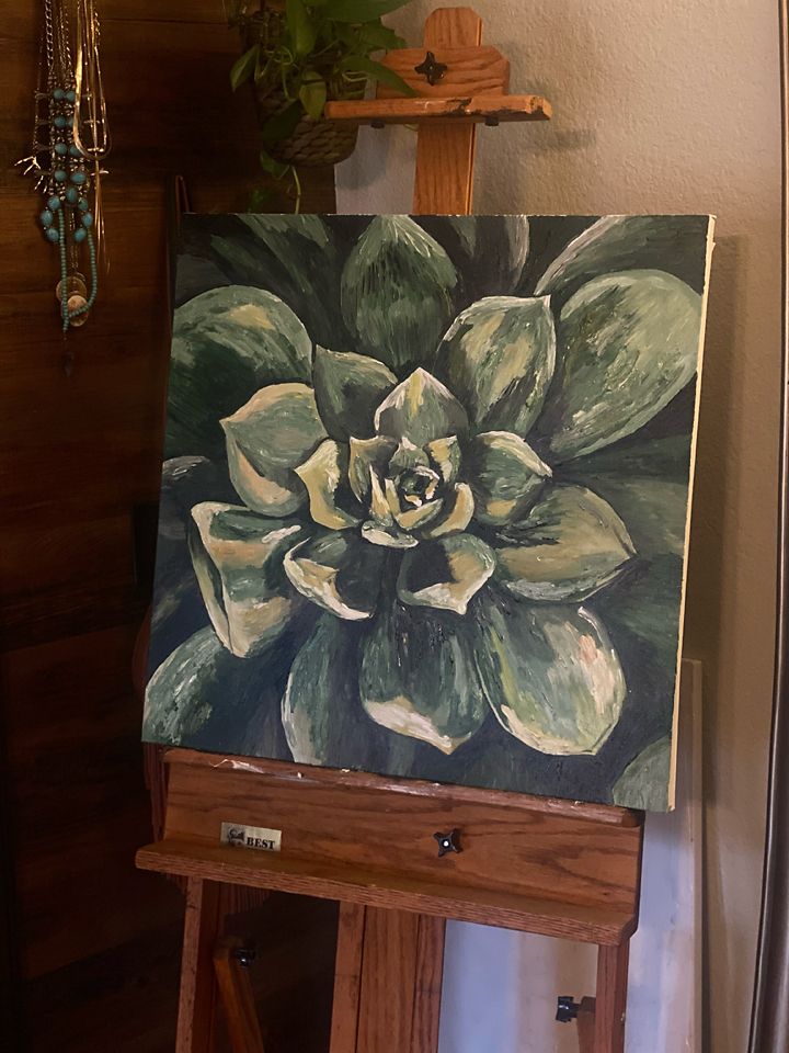 Heavy Texture Succulent Painting with Laura Rush