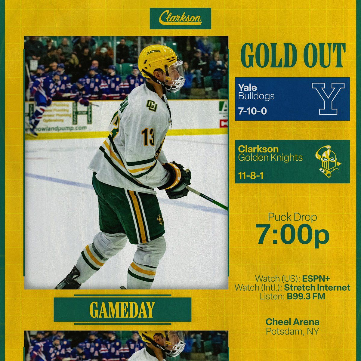 Yale Bulldogs vs. Clarkson Golden Knights