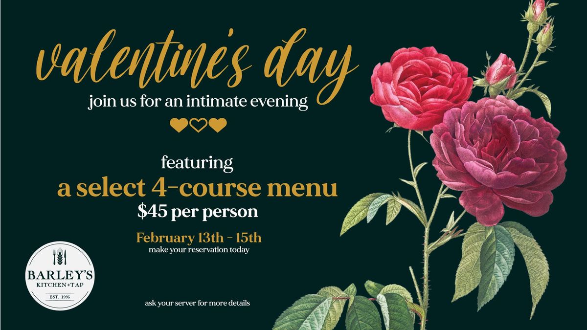 Barley's Overland Park Valentine's Menus