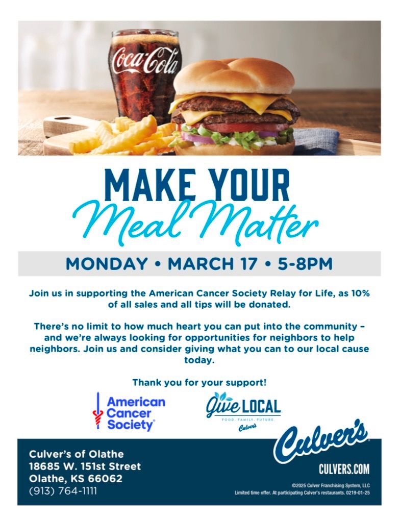 American Cancer Society-Make Your Meal Matter Fundraiser 