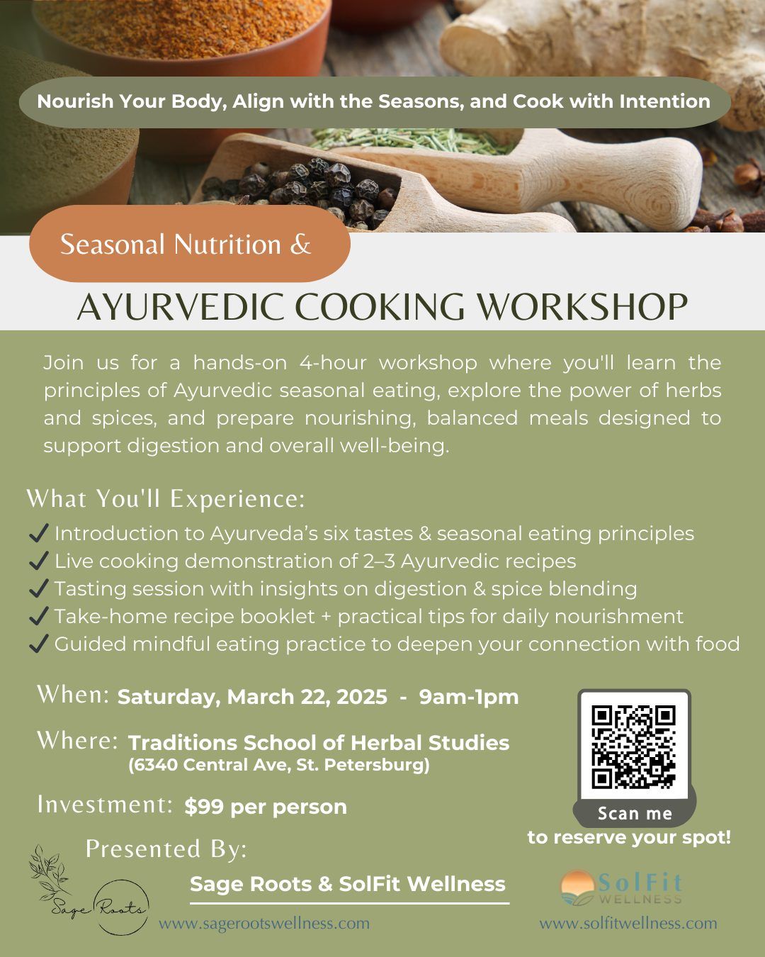 Seasonal Nutrition & Ayurvedic Cooking Workshop