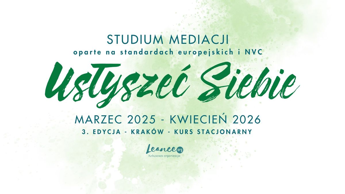 Studium Mediacji - "Us\u0142ysze\u0107 Siebie"