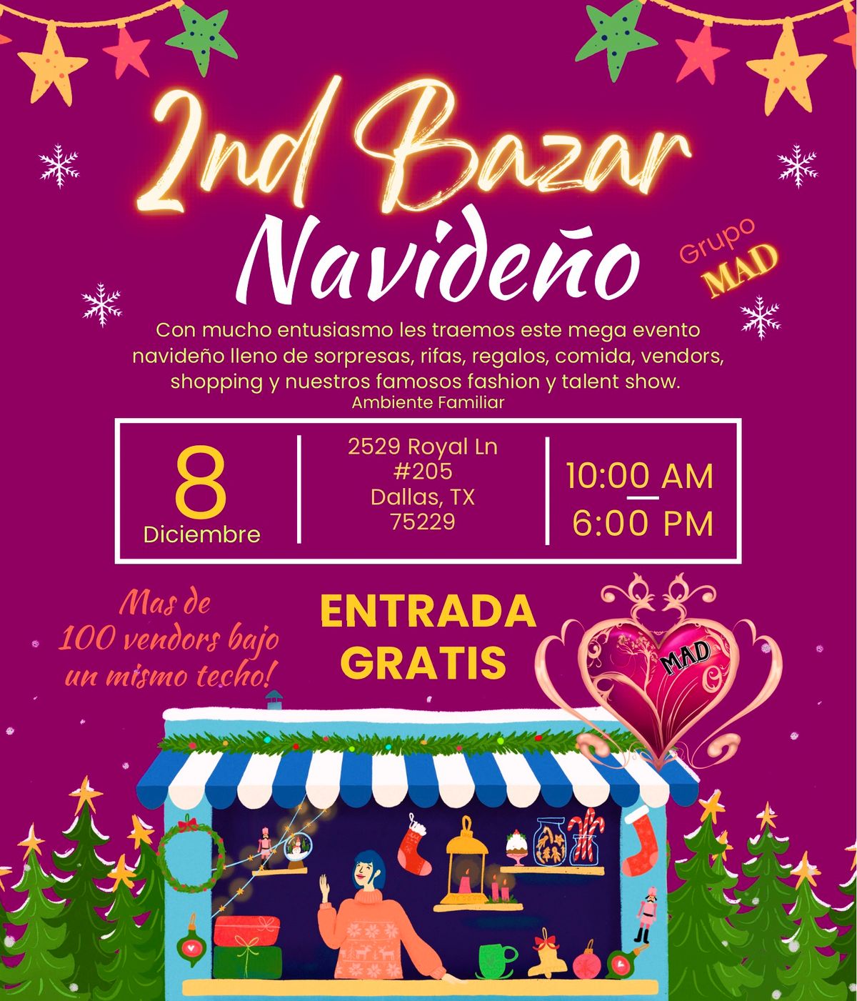 2nd Bazar Navide\u00f1o \ud83c\udf84Christmas Market, Grupo MAD \ud83c\udf32