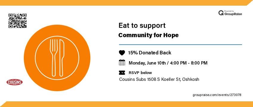 Cousins Subs Fundraising Event!