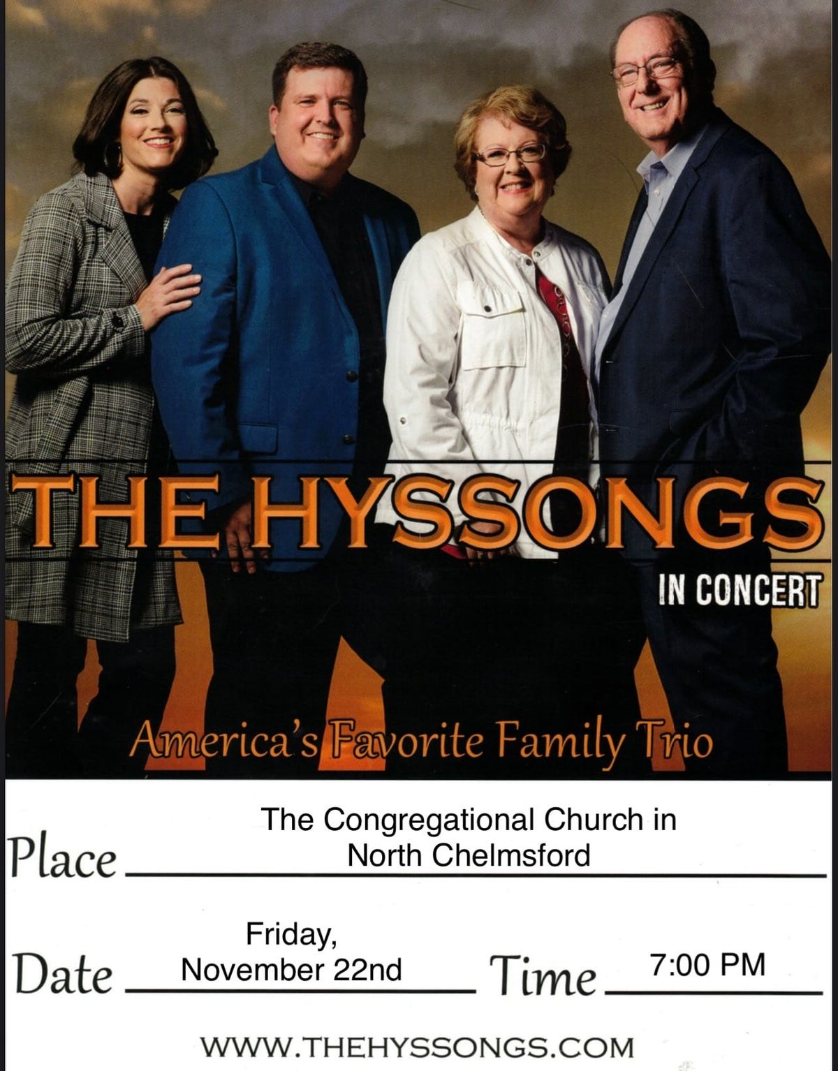 The Hyssongs in concert