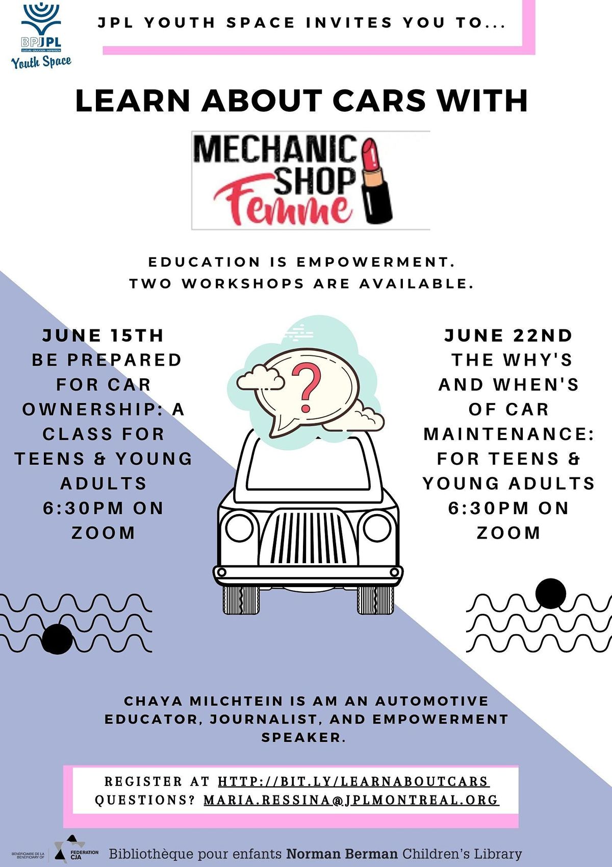 Learn about Cars with Mechanic Shop Femme - for Teens & Young Adults