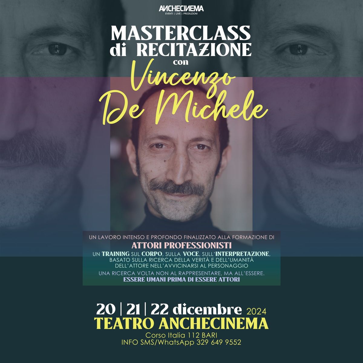 Masterclass di recitazione con Vincenzo De Michele