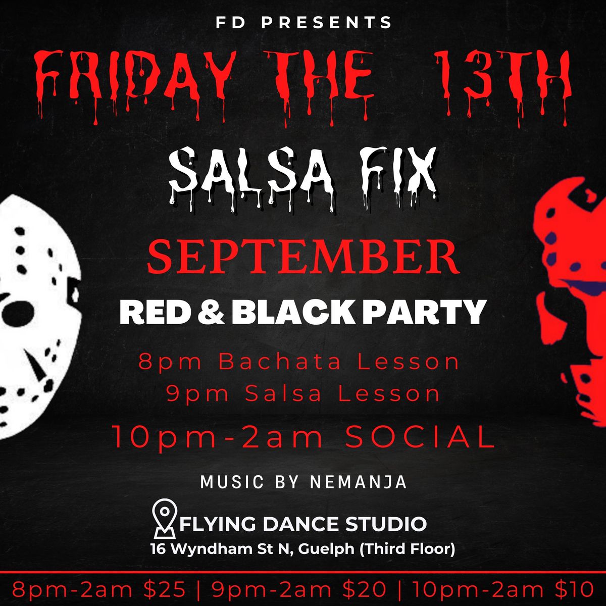 Friday the 13th Salsa Fix: Red & Black Party