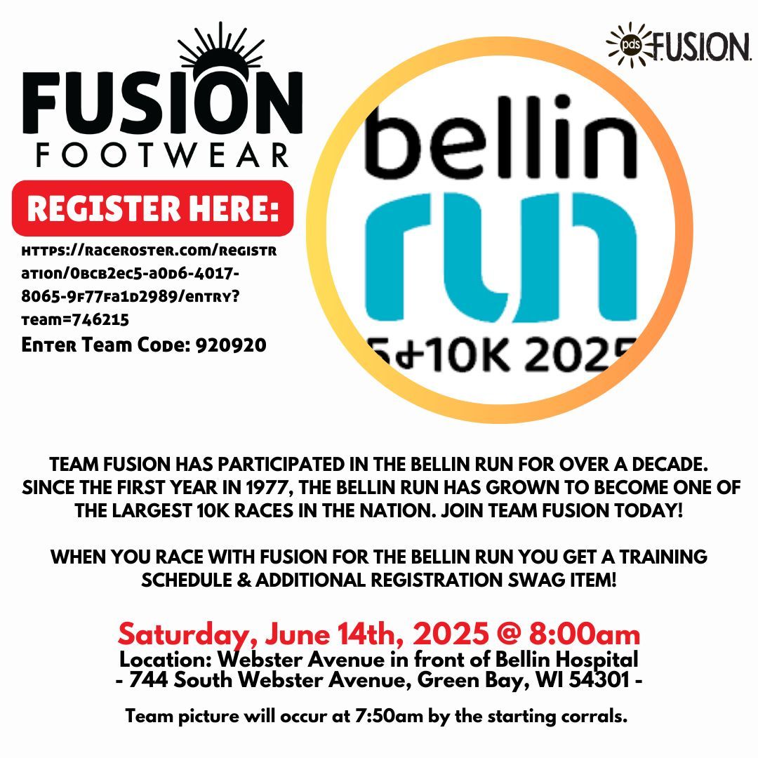 Bellin Run-5k or 10k Team Fusion 