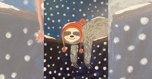 Live, Virtual Class - Paint "Winter Sloth"