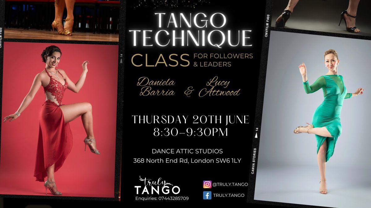 Tango Technique Class London with Daniela Barria & Lucy Attwood
