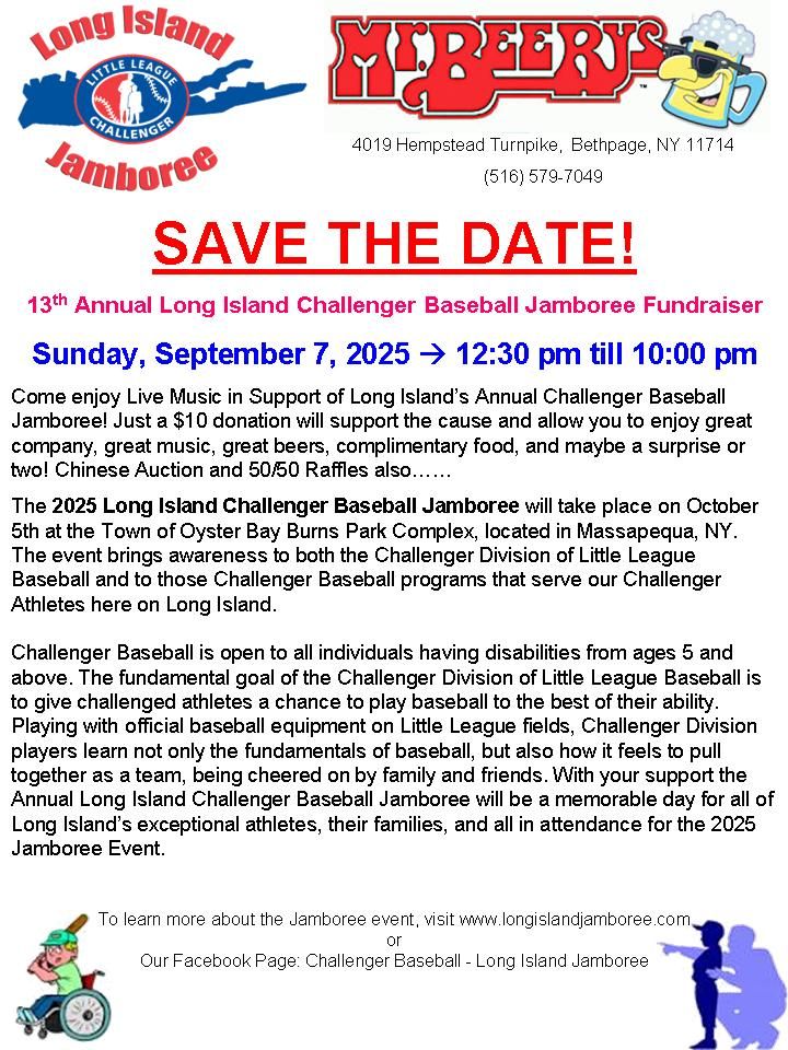 13th Annual Long Island Challenger Baseball Jamboree Fundraiser