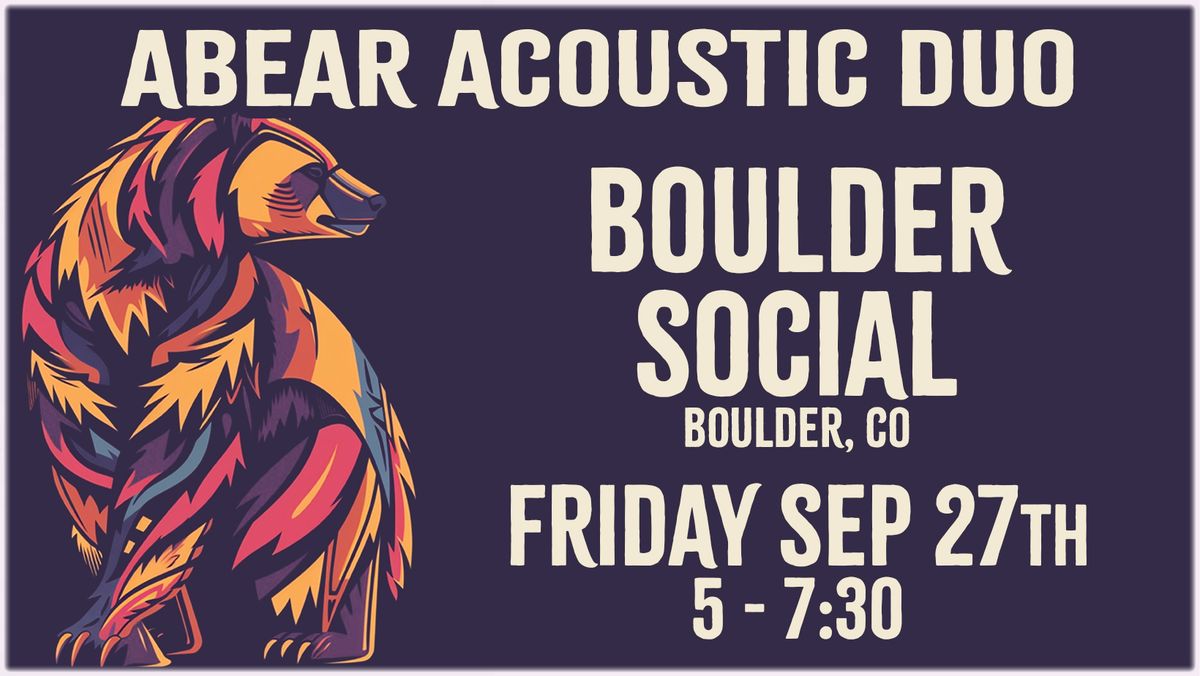 Abear Acoustic Trio - Boulder Social 