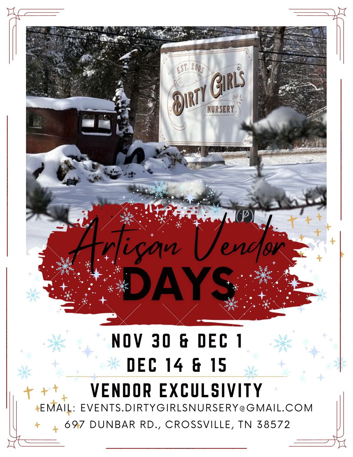 Artisan Vendor days