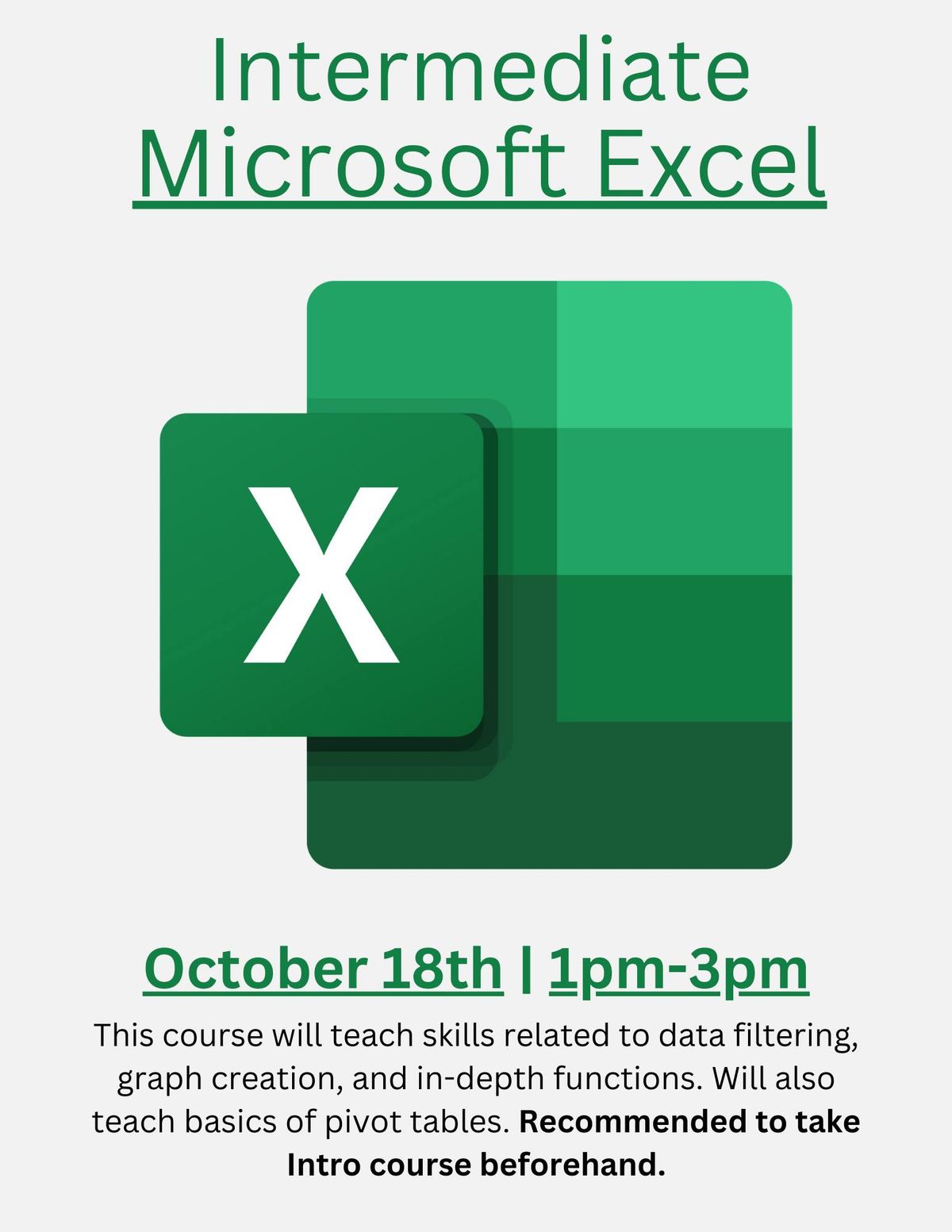 Intermediate Microsoft Excel