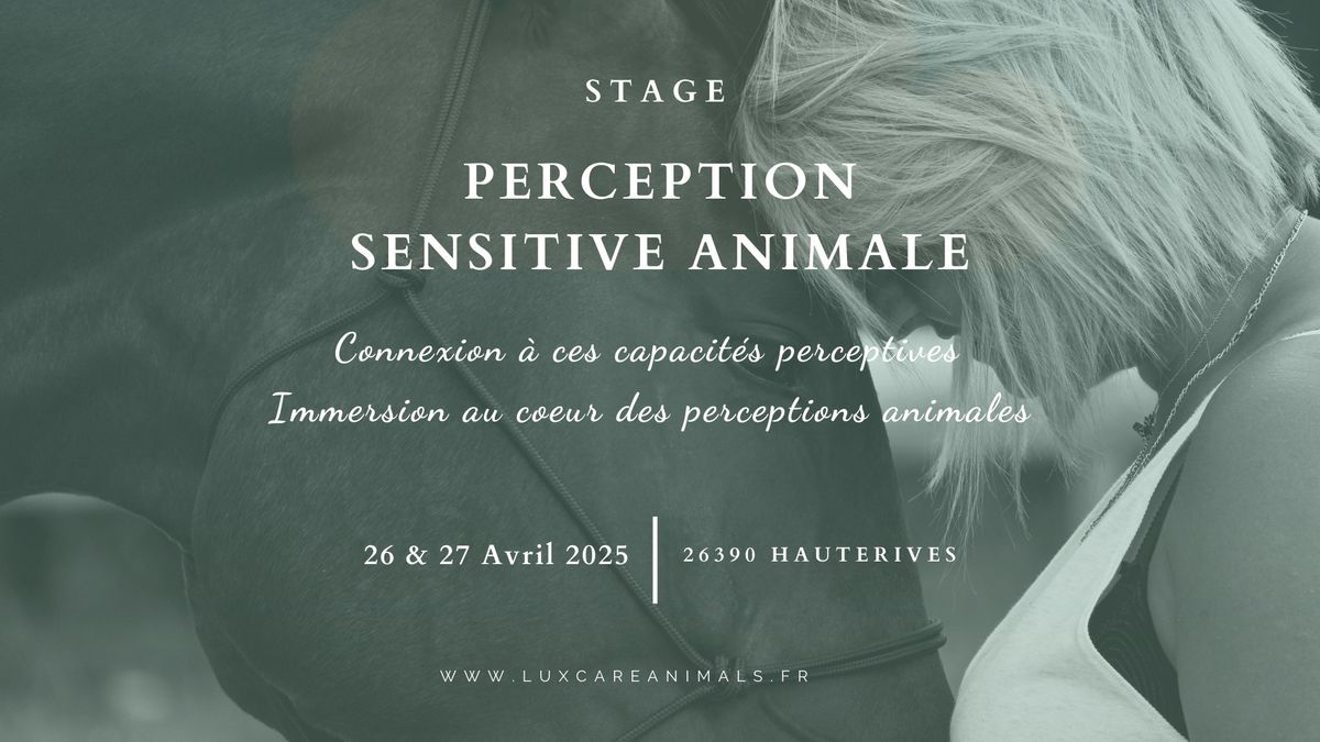 Stage Perception Sensitive Animale - Nord Dr\u00f4me