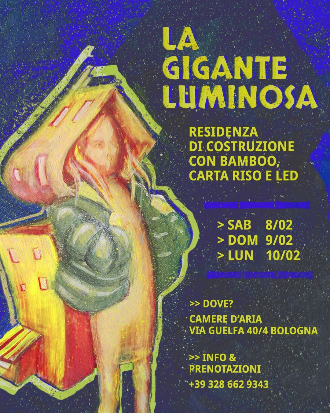 LA GIGANTE LUMINOSA l Residenza di costruzione in bamb\u00f9, carta di riso e luci led