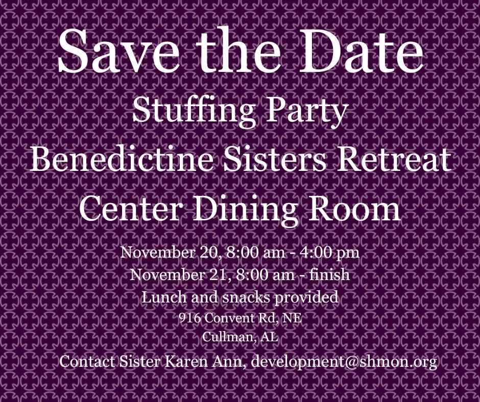 Stuffing Party for Benedictine Sisters' Christmas Appeal