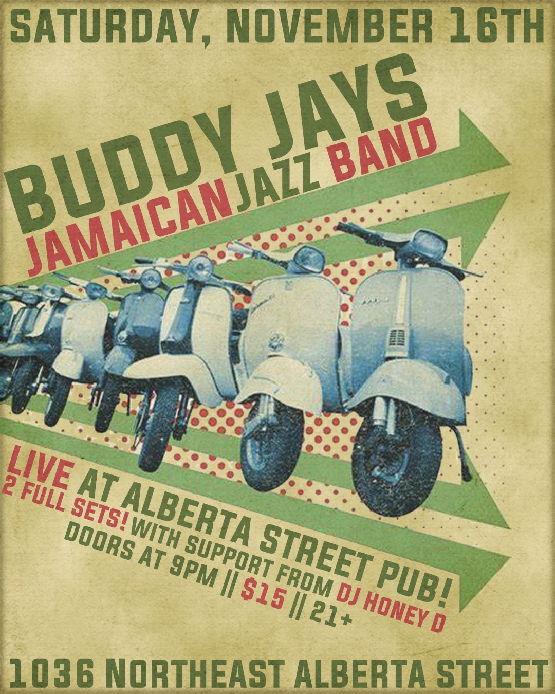 BUDDY JAY'S JAMAICAN JAZZ BAND LIVE AT ALBERTA ST PUB