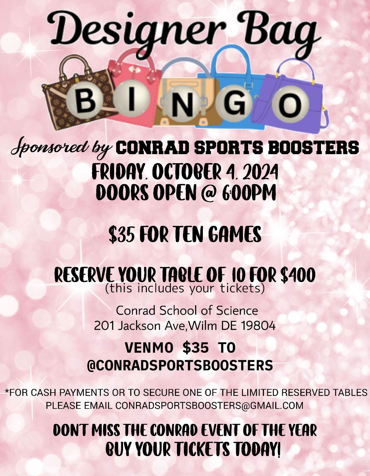 Conrad Sports Boosters Bag Bingo \ud83d\udc5c 