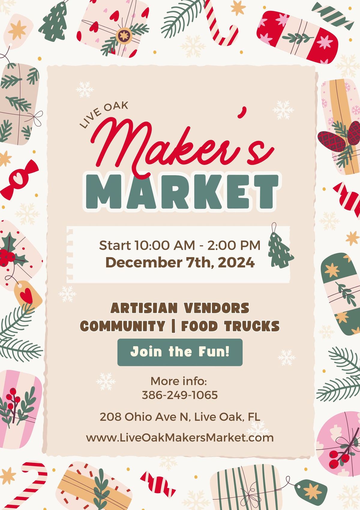 Live Oak Maker\u2019s Market - Dec 7