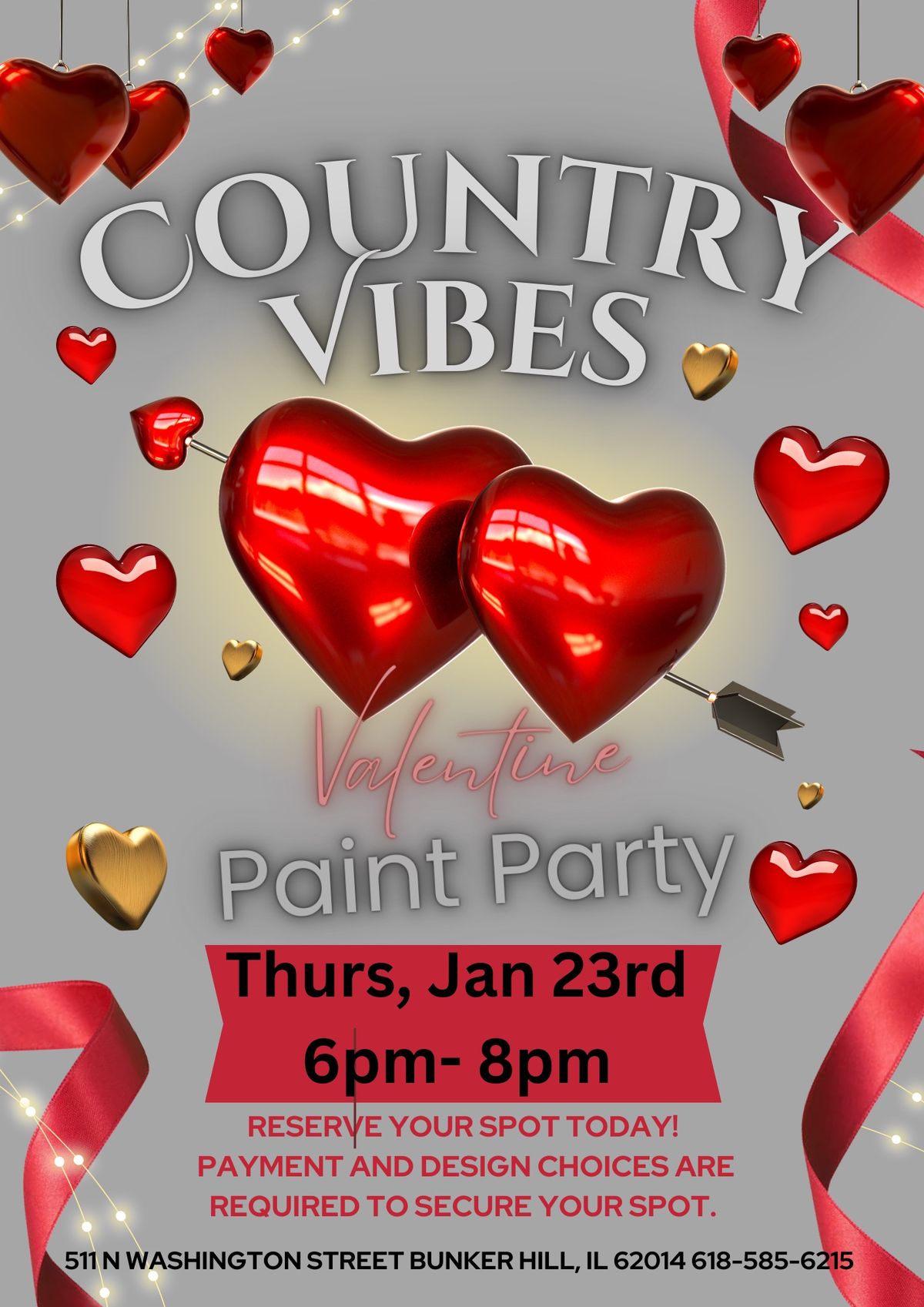 Country Vibes Paint Event (Valentine Door Sign)