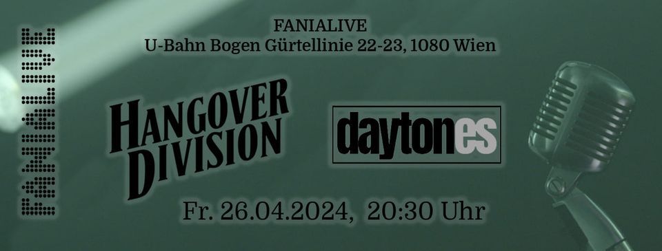 Hangover Division & Daytones Live in Fania Live + HorisontE, book promotion