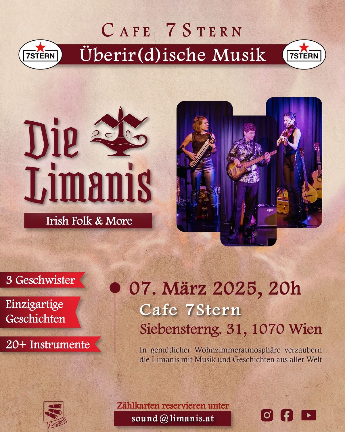 Die Limanis "\u00dcberir(d)isches Konzert - Irish Folk & more" im 7*Stern Wohnzimmer