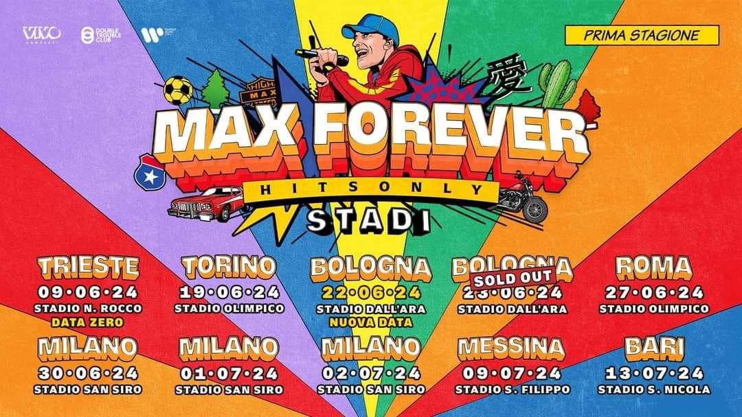 Max Forever Max Pezzali LIVE @Stadio Dall'Ara Bologna 