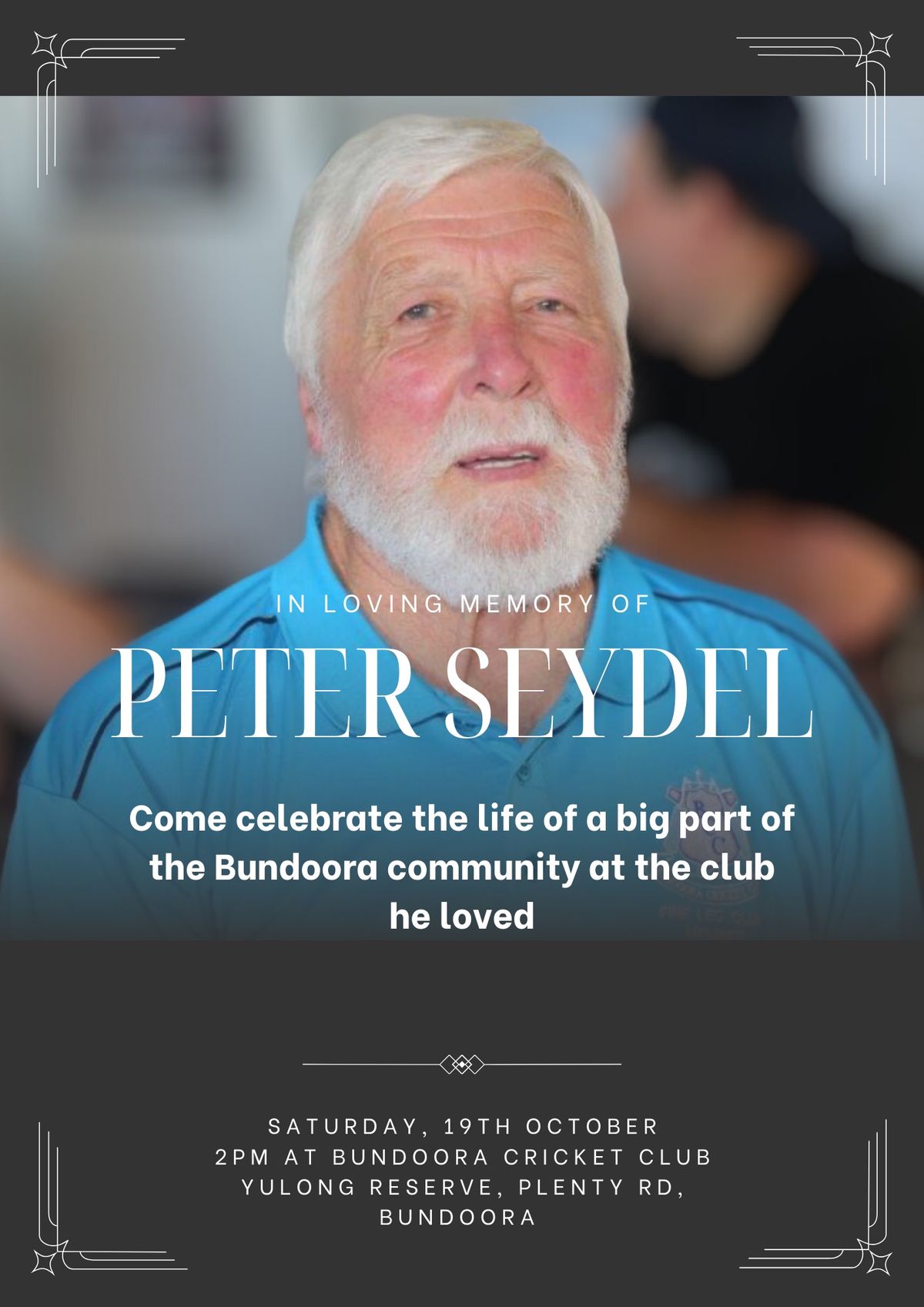 Peter Seydel Memorial Afternoon