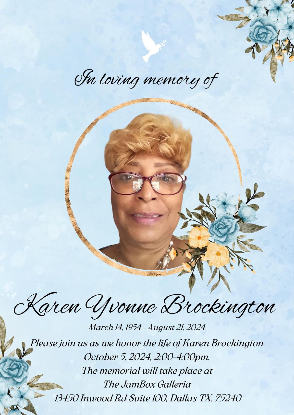 Memorial for Karen Brockington 