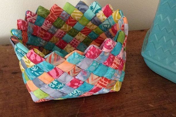 Instructional Craft Class "Woven Fabric Basket"