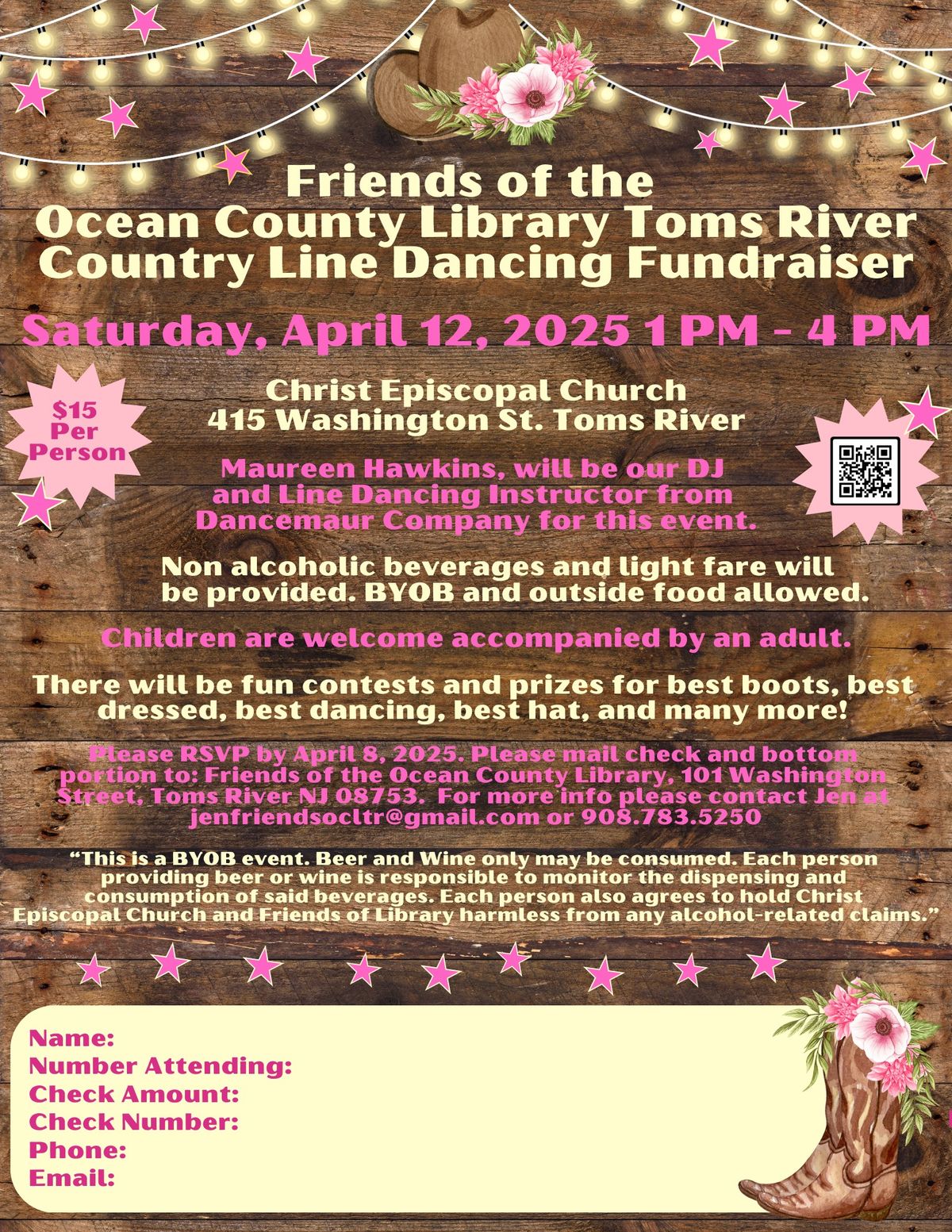 Friends of the Ocean County Library Toms River Country Line Dancing Fundraiser