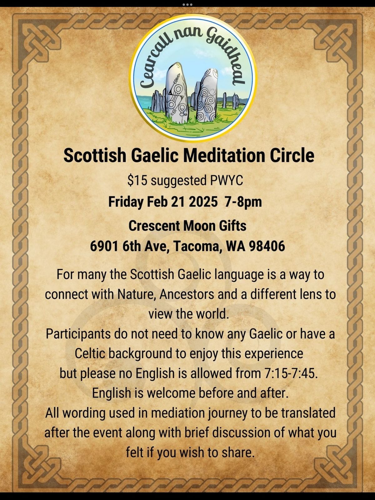 Scottish Gaelic Meditation Circle