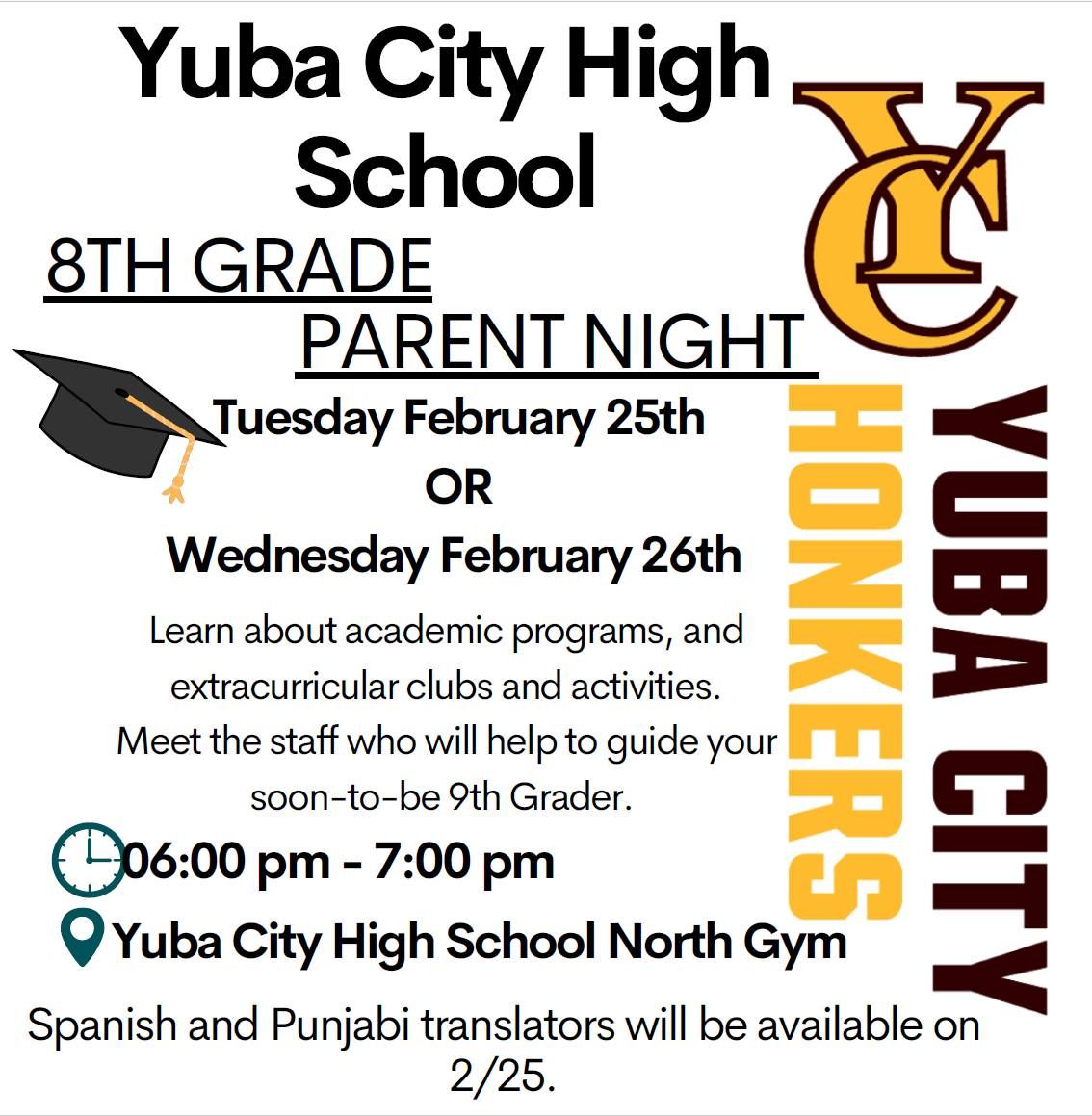 8th Grade Parent Night