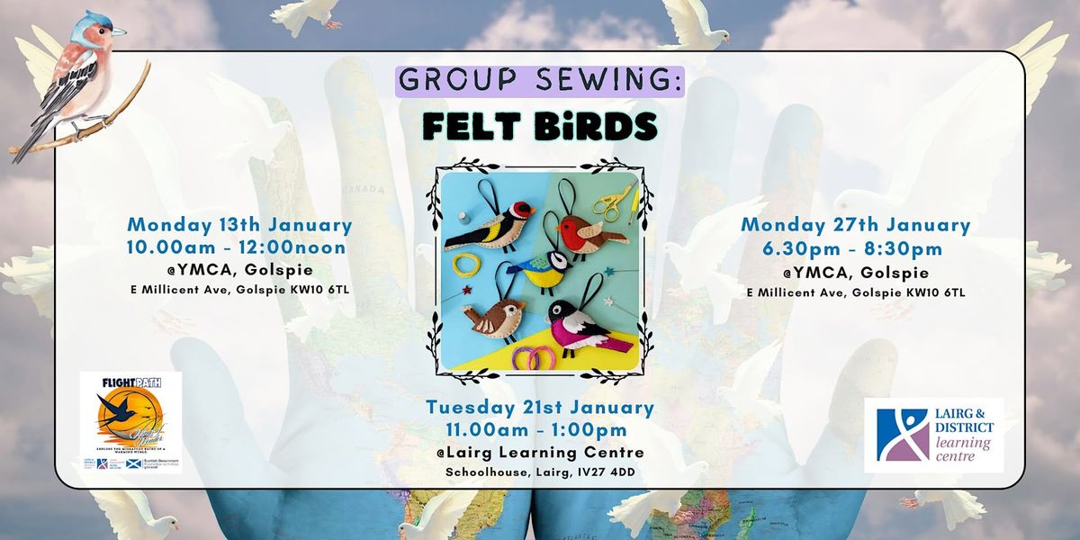 Group Sewing: Felt Birds