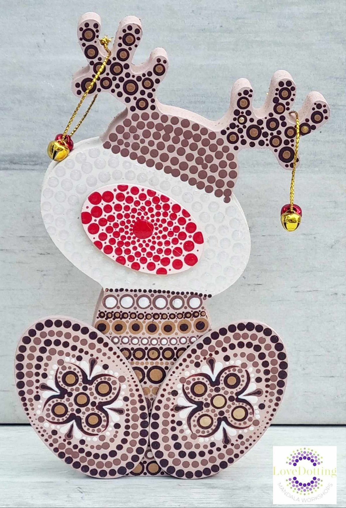 Mandala Dotted Ruddy the Reindeer