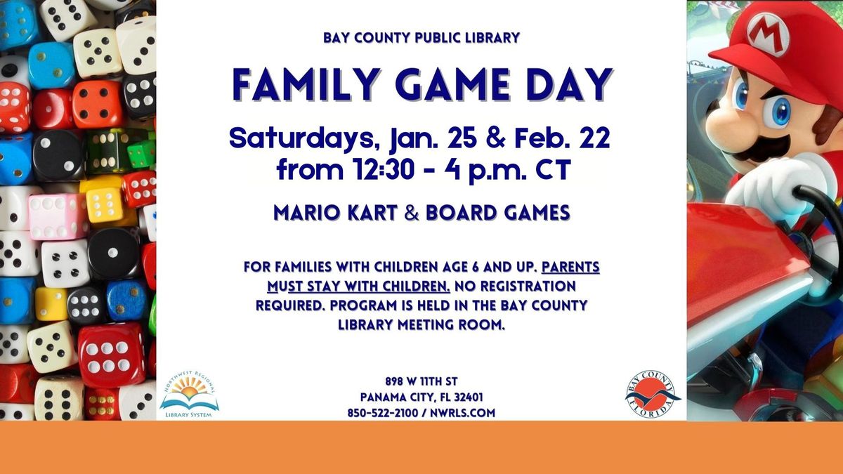 Family Game Day (Families with Children Ages 6 +)