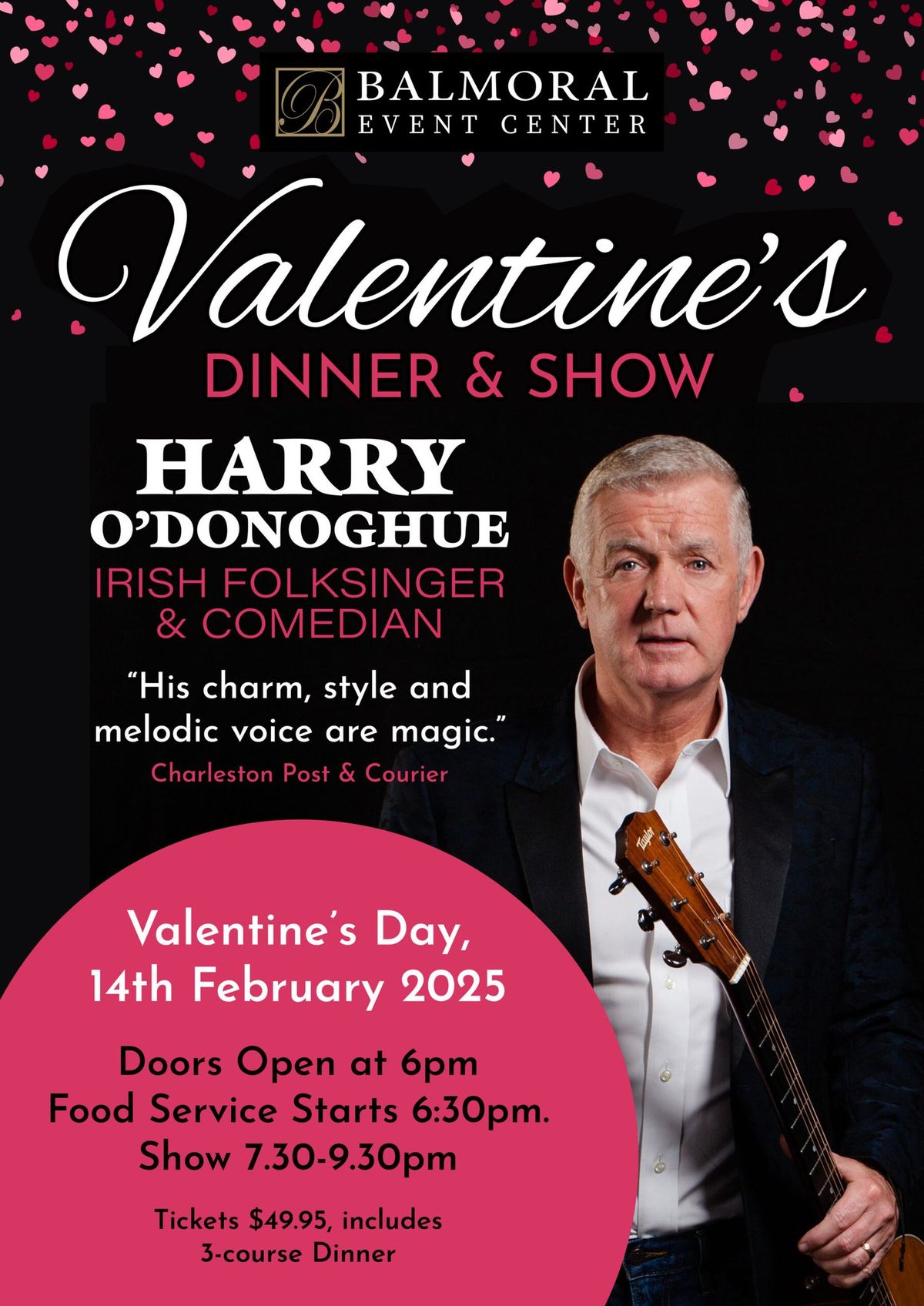 Valentine\u2019s Dinner & Show Featuring: Harry O\u2019Donoghue