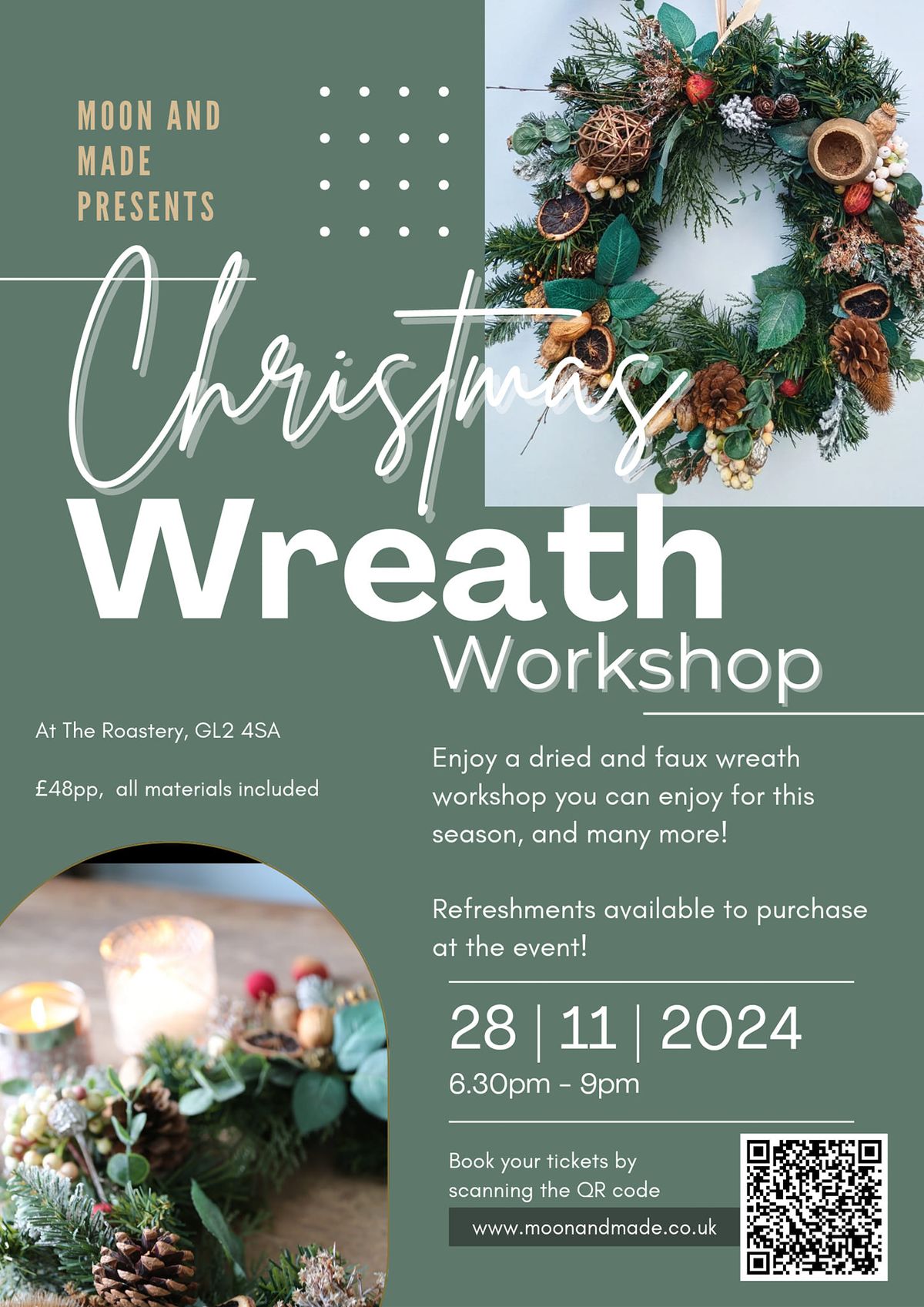 Christmas Wreath Workshop at The Roastery 