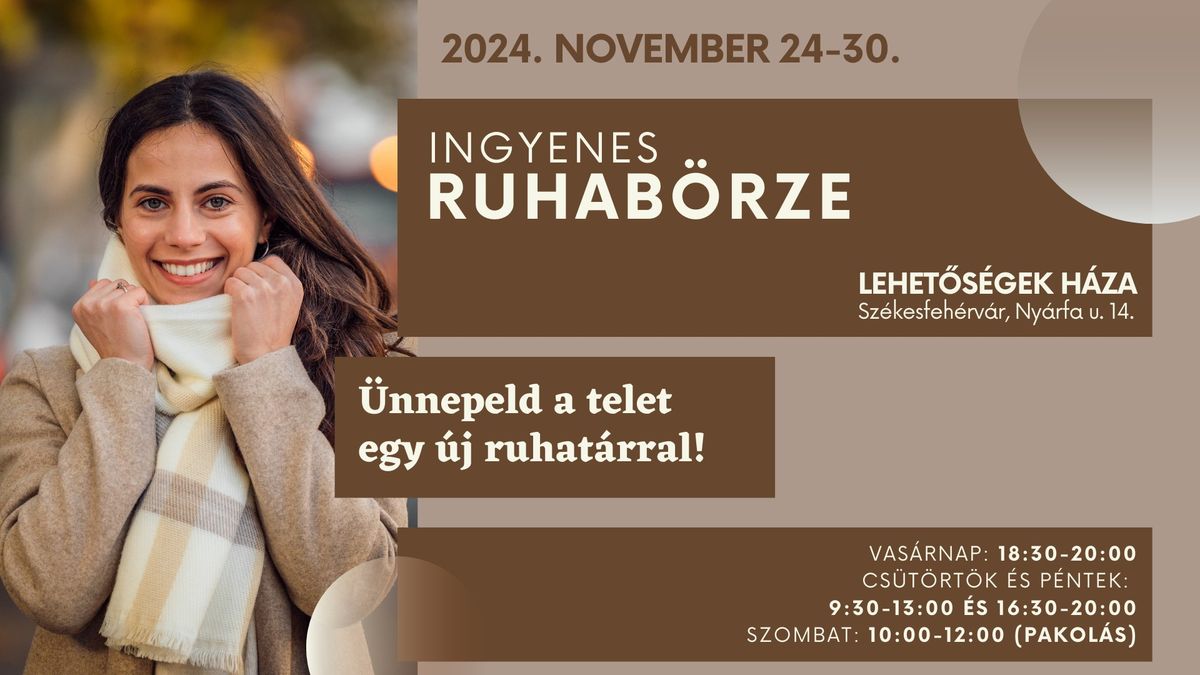 Ingyenes Ruhab\u00f6rze -2024. november