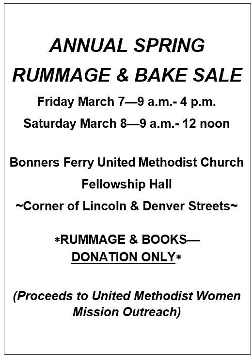 Annual Spring Rummage Sale