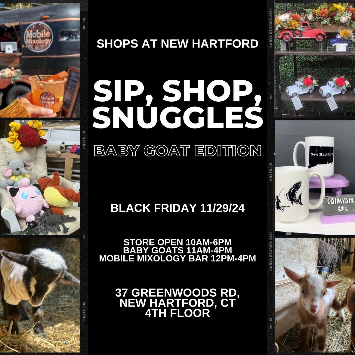 Black Friday Sip, Shop, Snuggles Baby Goat Edition