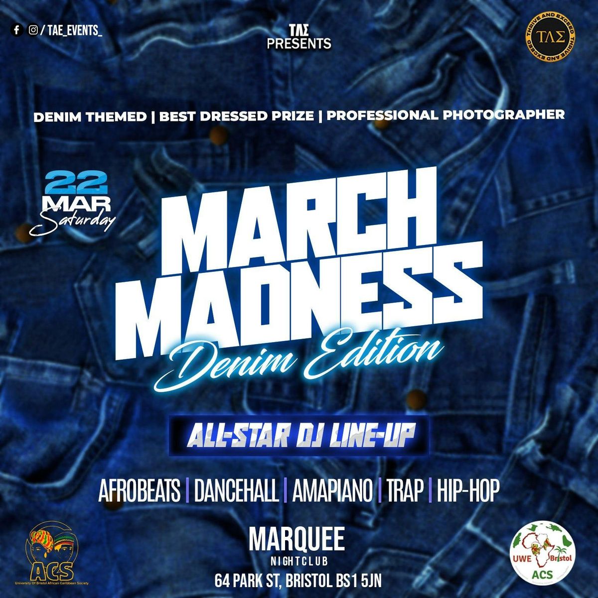 \u03a4\u039b\u03a3 PRESENTS: MARCH MADNESS (DENIM EDITION)