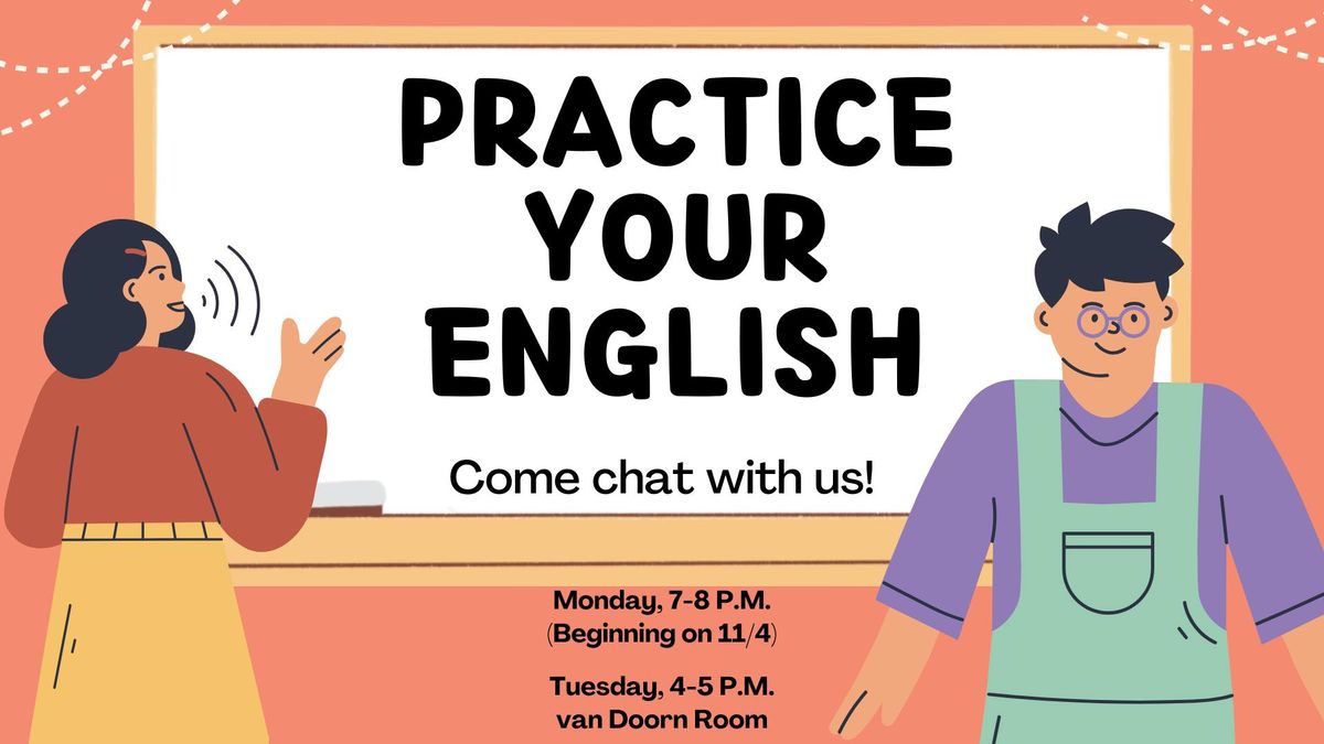 Practice Your English -- Monday Evening Chat in Van Doorn @ Fremont Main Library