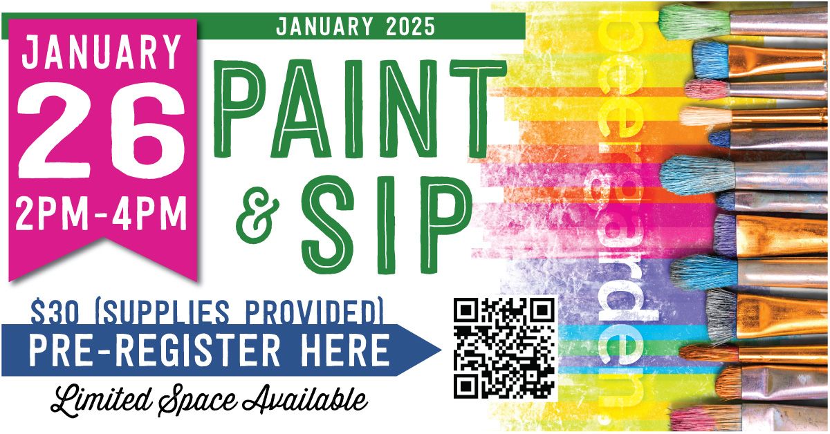 Paint N Sip with Sierra at beergarden: January 26, 2025