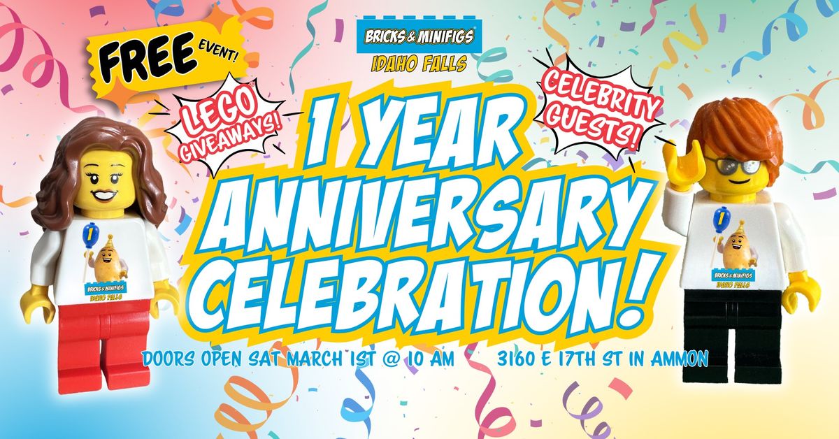 1 YEAR ANNIVERSARY CELEBRATION AT BRICKS & MINIFIGS!